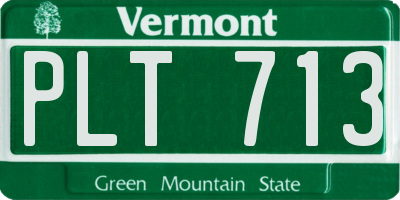 VT license plate PLT713