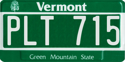 VT license plate PLT715