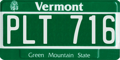 VT license plate PLT716