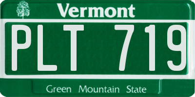 VT license plate PLT719