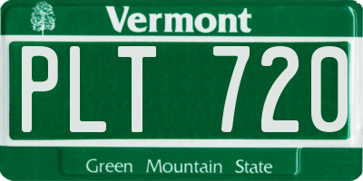 VT license plate PLT720