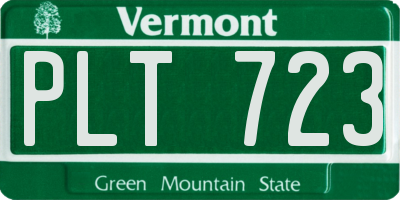 VT license plate PLT723