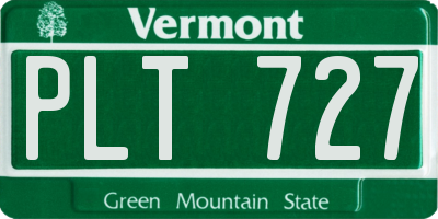 VT license plate PLT727