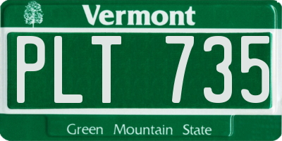 VT license plate PLT735