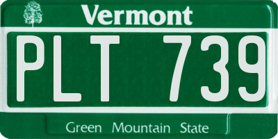 VT license plate PLT739