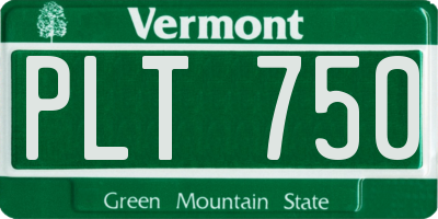 VT license plate PLT750