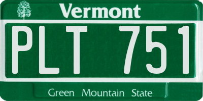 VT license plate PLT751