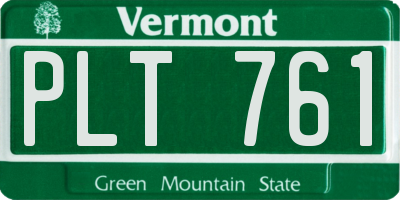 VT license plate PLT761