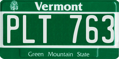 VT license plate PLT763