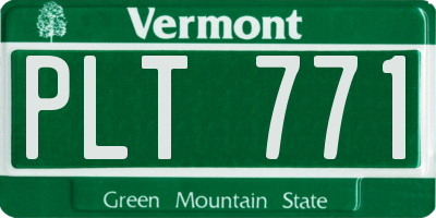 VT license plate PLT771