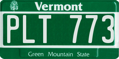 VT license plate PLT773