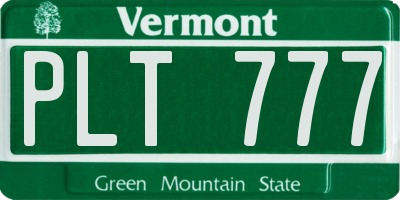 VT license plate PLT777