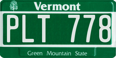 VT license plate PLT778