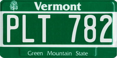 VT license plate PLT782