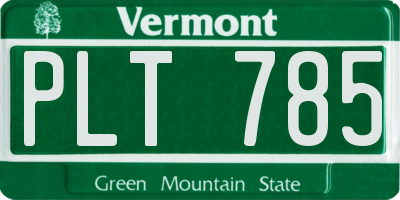 VT license plate PLT785