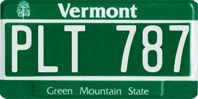 VT license plate PLT787