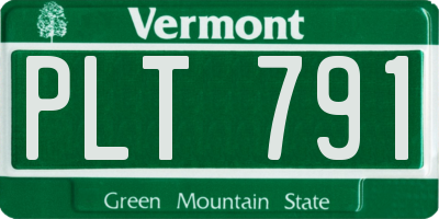 VT license plate PLT791