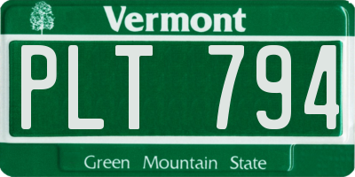 VT license plate PLT794