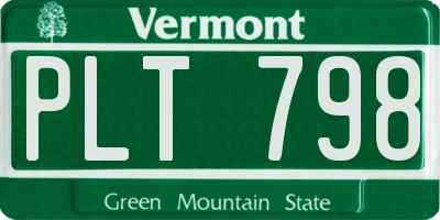 VT license plate PLT798