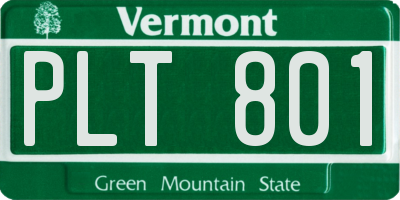 VT license plate PLT801