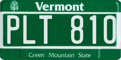 VT license plate PLT810