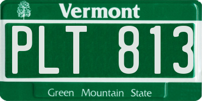 VT license plate PLT813
