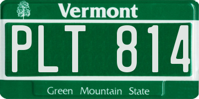 VT license plate PLT814