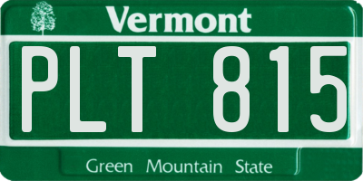 VT license plate PLT815