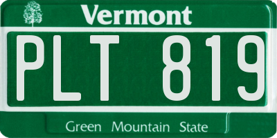 VT license plate PLT819