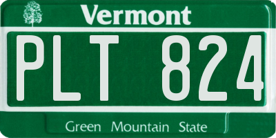 VT license plate PLT824