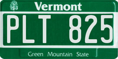 VT license plate PLT825