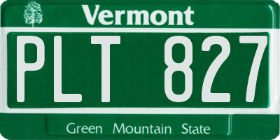 VT license plate PLT827