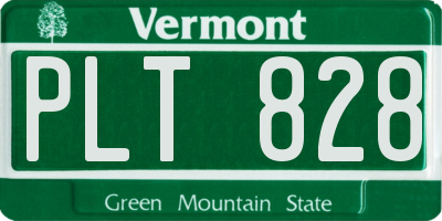 VT license plate PLT828