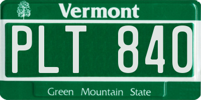 VT license plate PLT840