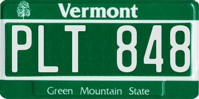 VT license plate PLT848