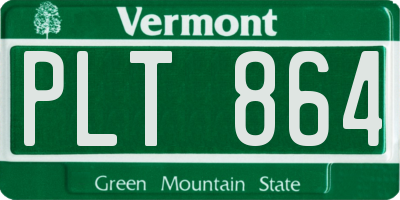 VT license plate PLT864