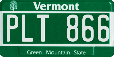 VT license plate PLT866