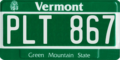 VT license plate PLT867