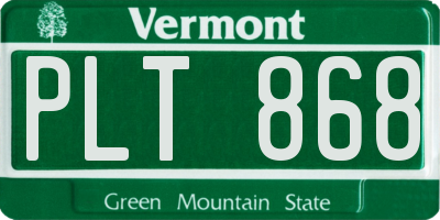 VT license plate PLT868