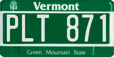VT license plate PLT871
