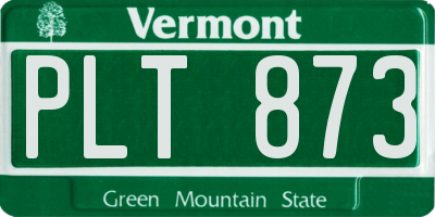 VT license plate PLT873
