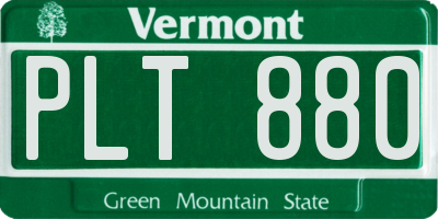 VT license plate PLT880