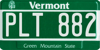 VT license plate PLT882