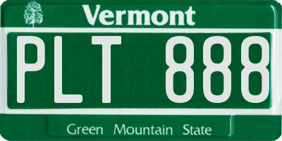 VT license plate PLT888