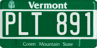 VT license plate PLT891