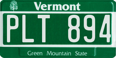 VT license plate PLT894