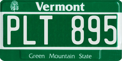 VT license plate PLT895