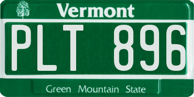 VT license plate PLT896