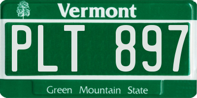 VT license plate PLT897