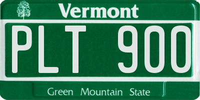 VT license plate PLT900